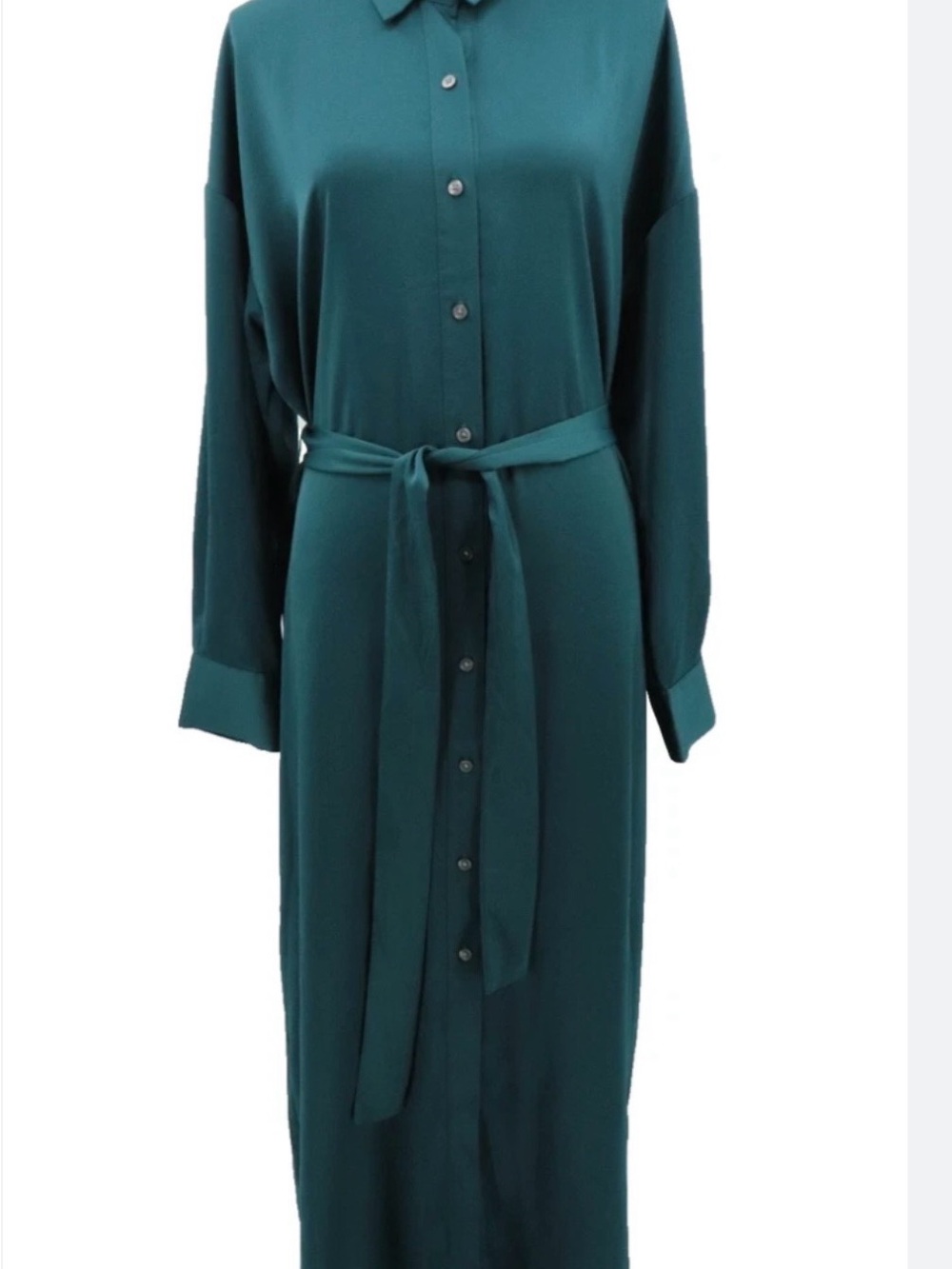 Banana Republic Tie-Waist Maxi Shirtdress Sz Small